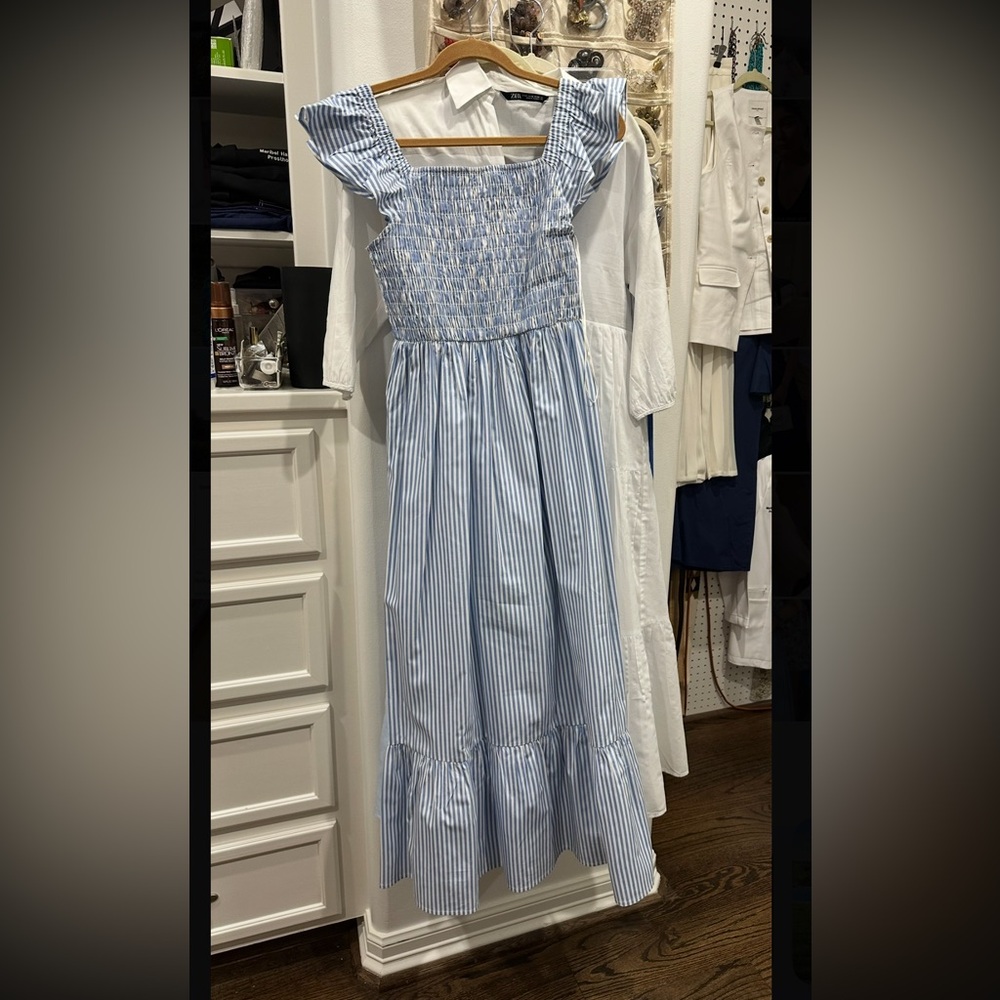 Blue Striped Dress